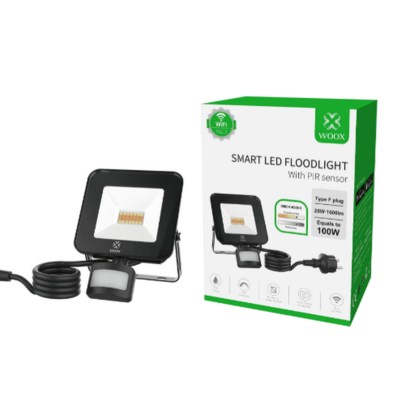Foco inteligente con sensor de movimiento (PIR) Woox / Tuya / Smart Life
