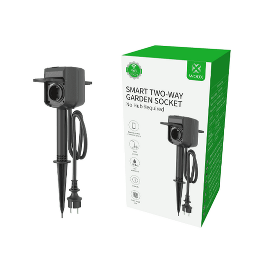 Enchufe inteligente bidireccional para exteriores Woox/Tuya/Smart Life