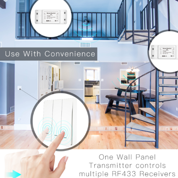 Interruptor Virtual RF 433Mhz de 3 Teclas - Tuya / Smartlife