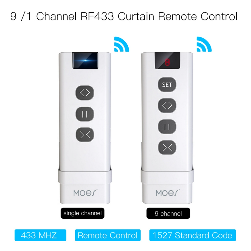 Control remoto RF Moes con 9 canales para persianas - Tuya/Smartlife
