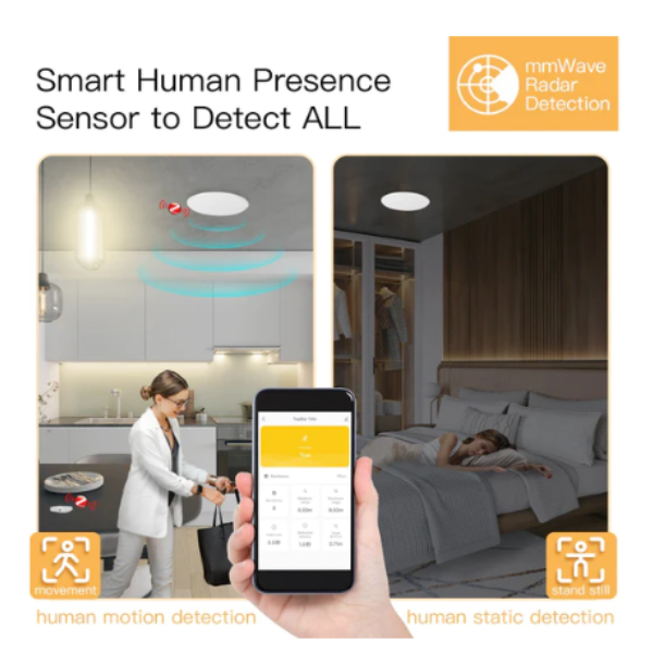 Detector de presencia humana integrado Moes Smart - Zigbee - Tuya/SmartLife