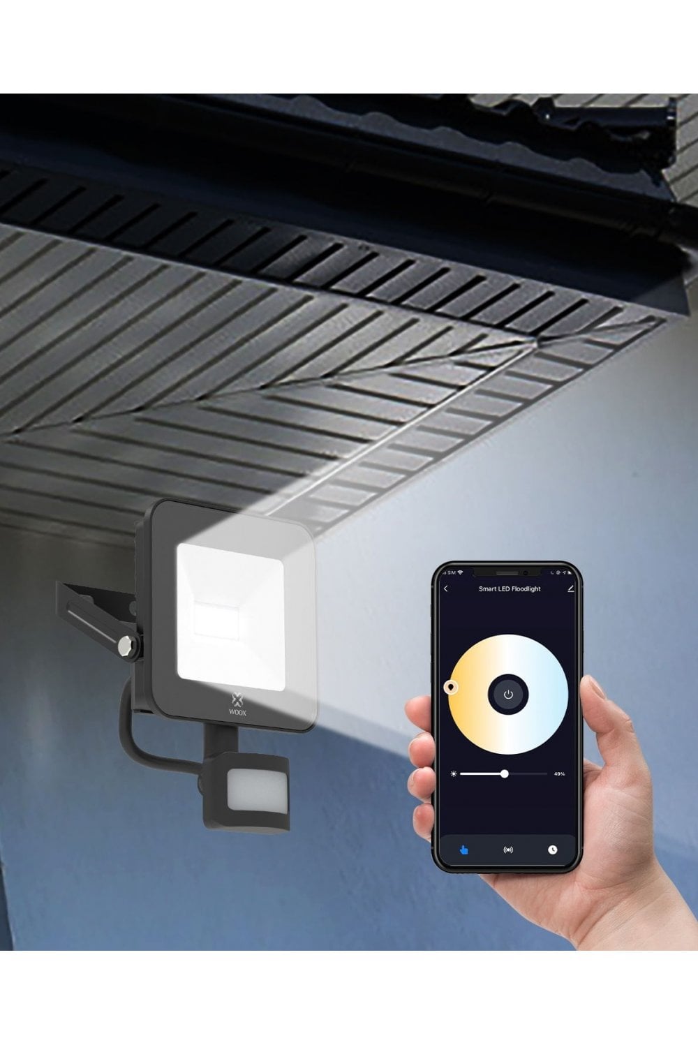 Foco inteligente con sensor de movimiento (PIR) Woox / Tuya / Smart Life