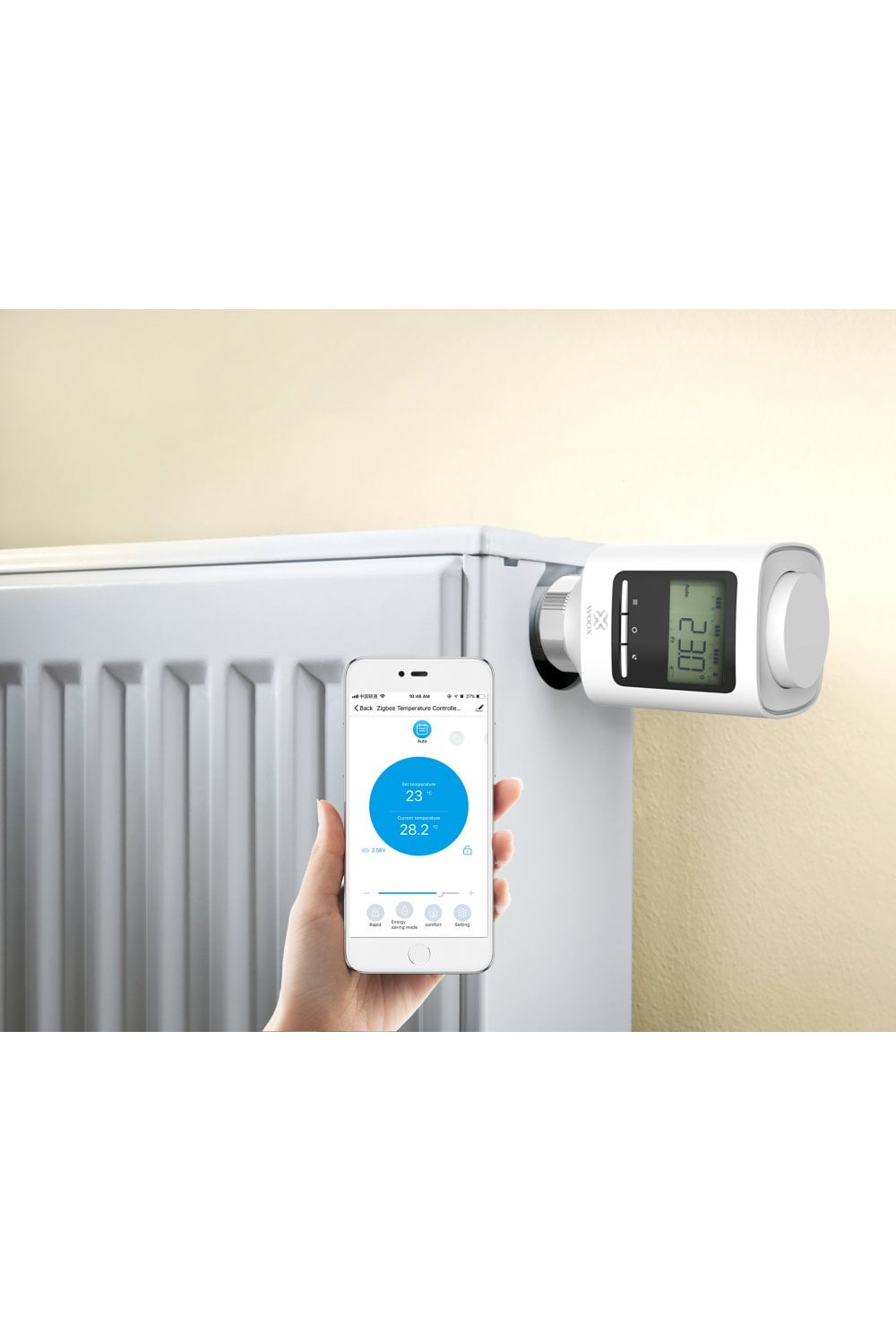 Termostato inteligente para radiador Woox/Tuya/Smart Life - R7067 (individual)