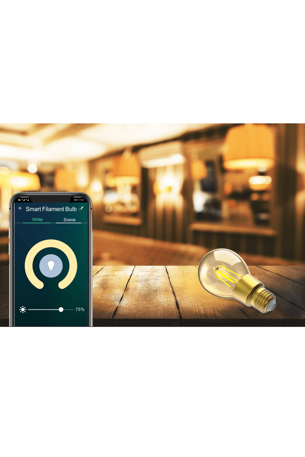 Bombilla LED de filamento Woox E27 inteligente/TUYA/Smart Life