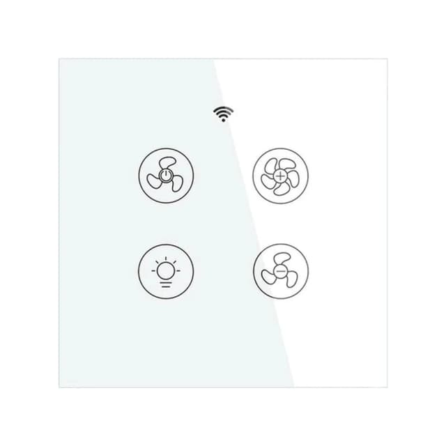 Interruptor de luz e ventilador Wi-Fi+RF433