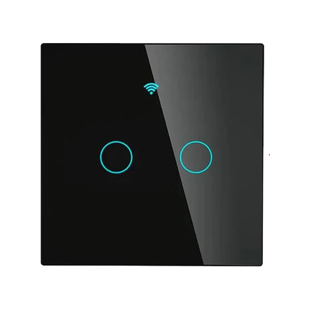 Interruptor sem fios 2 canais RF433 Preto