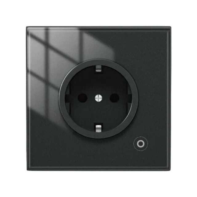 Tomada de parede ZigBee Preta