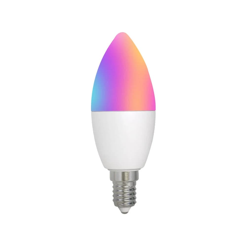 Lâmpada Wi-Fi RGB+W 6W E14