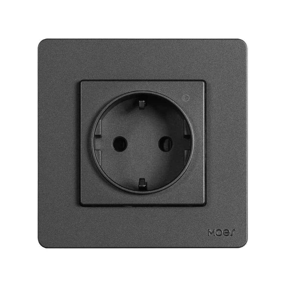Tomada Inteligente Zigbee Star Ring com Monitorização de Energia - Cinzento
