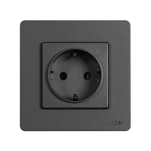 Tomada Inteligente Zigbee Star Ring com Monitorização de Energia - Cinzento
