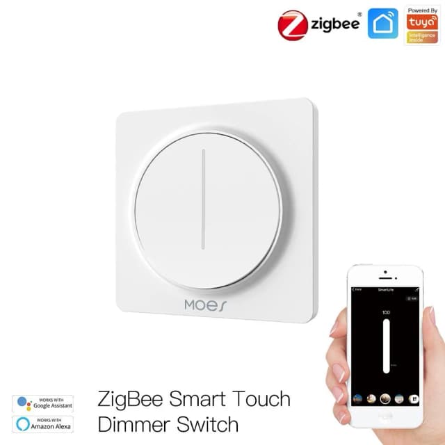 Interruptor tátil dimmer Zigbee