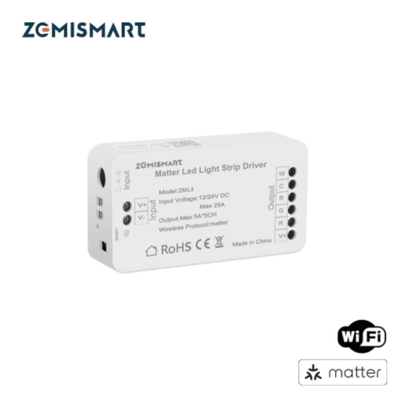 Controlador de Fita RGBCW - Matter over Wi-Fi - Tuya / Smartlife