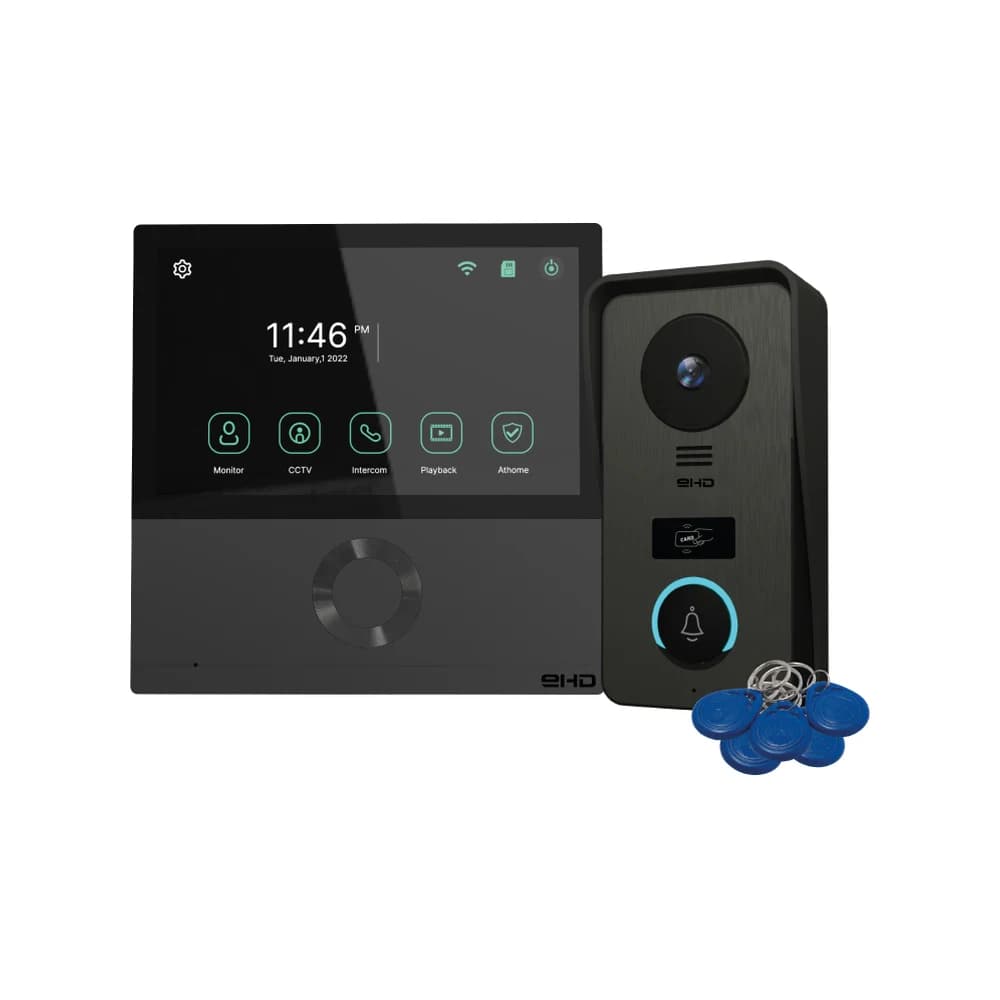 Kit Videoporteiro Tuya 4 fios 7'' WiFi