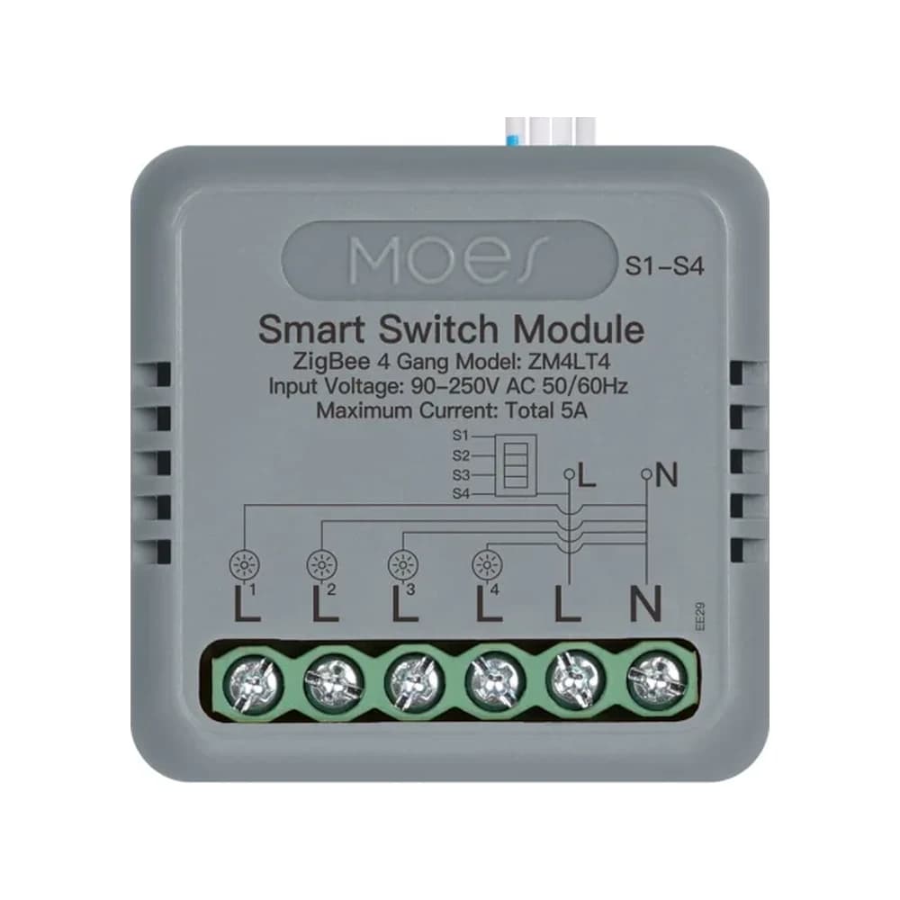 Módulo inteligente MINI Zigbee 4 canais