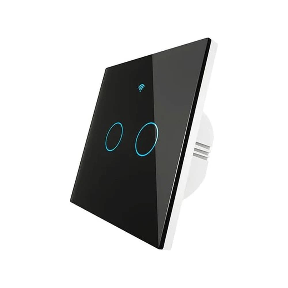 Interruptor de Luz 2 canais ZigBee preto