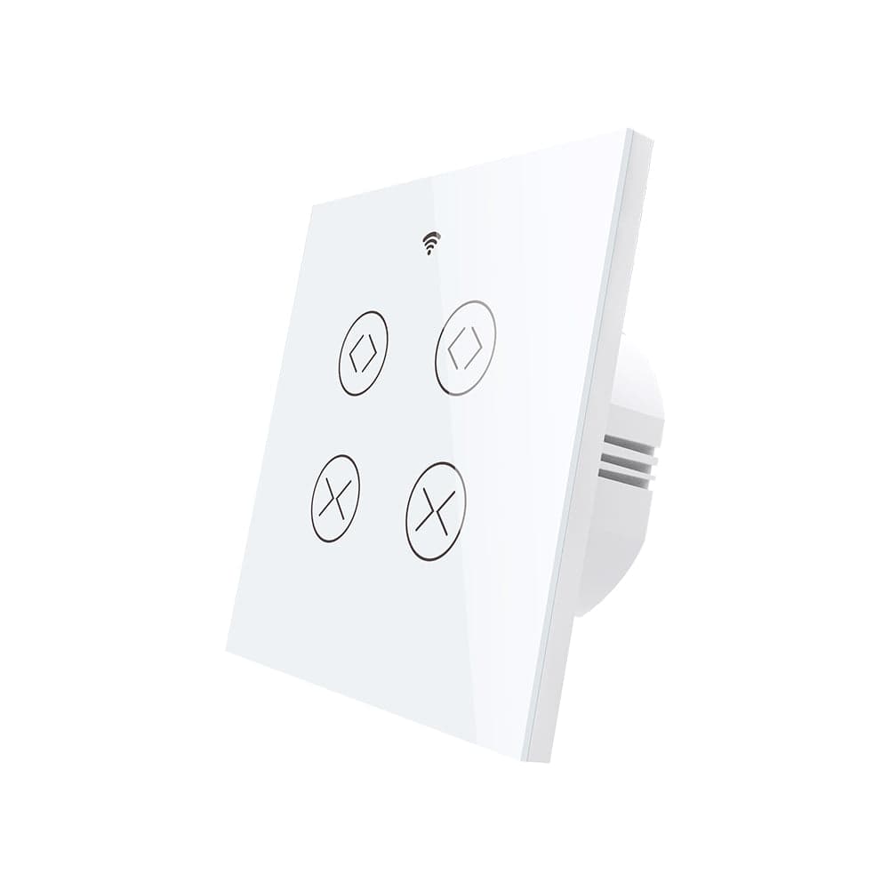 Interruptor DUPLO Touch de Estores Wi-Fi + RF - Branco - Gama Simple Touch - Tuya / Smartlife - WS-EUR-2C