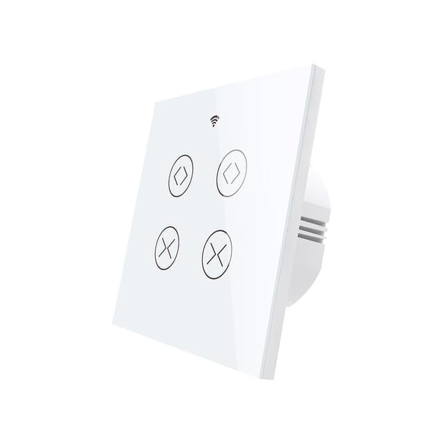 Interruptor DUPLO Touch de Estores Wi-Fi + RF - Branco - Gama Simple Touch - Tuya / Smartlife - WS-EUR-2C