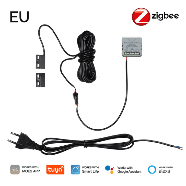 Módulo Controlador de Porta de Garagem ZigBee Compatível com Tuya/Smart Life