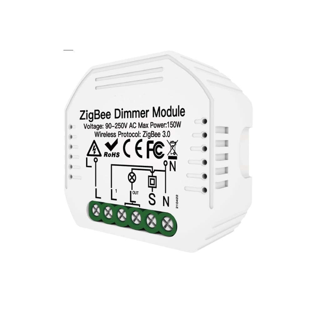 Módulo de Luzes Dimmer - Zigbee 3.0 para Interruptor Simples Moes - Tuya / Smartlife - MS-105Z