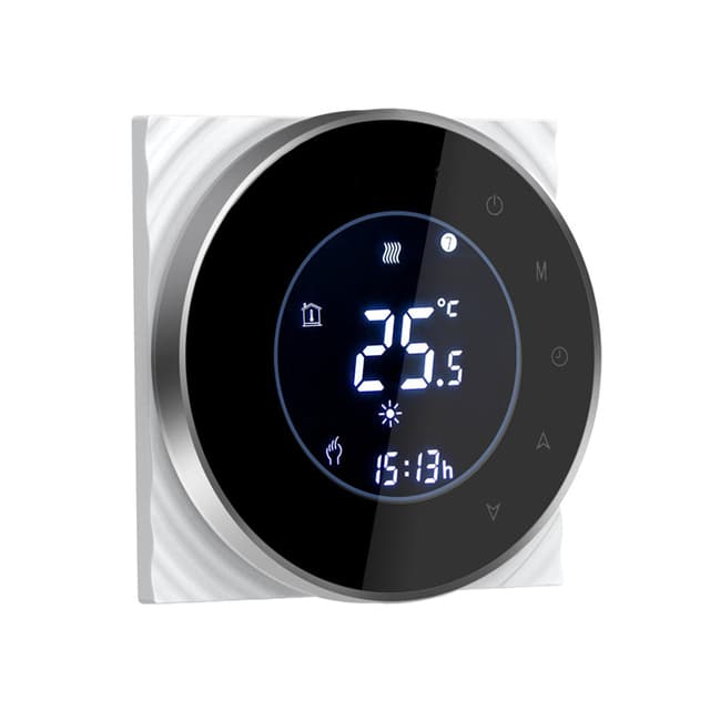 Termostato p/ Piso Radiante Hidráulico - Preto - Tuya / Smartlife
