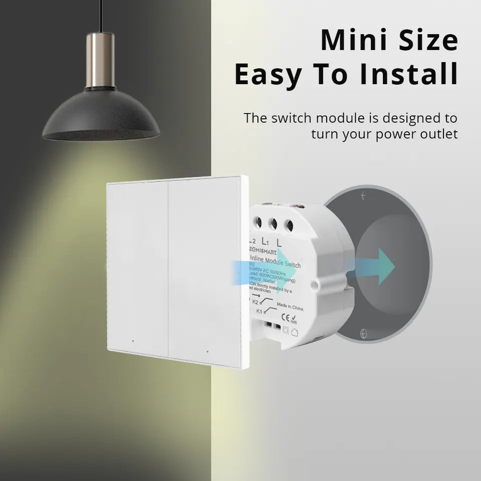 Módulo Matter a través de WiFi - 2 Gang - HomeKit | Página principal de Google | Cosas inteligentes