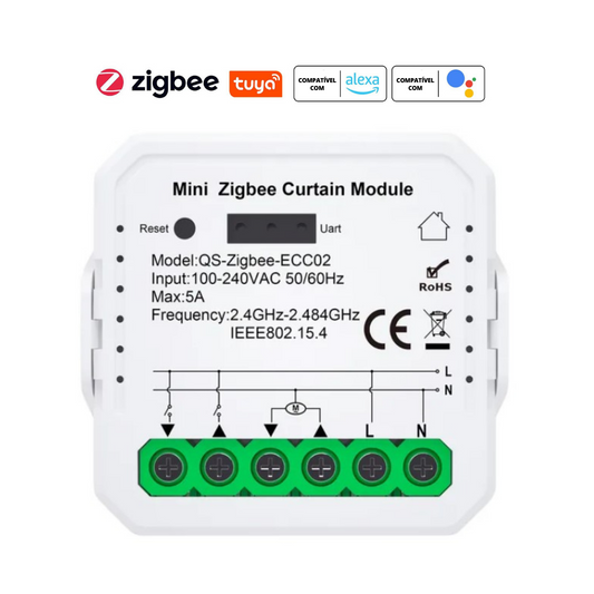 Mini módulo para persianas Zigbee 3.0 con porcentaje Tuya/Smartlife