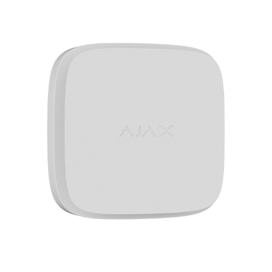 Detector de humo inalámbrico de 868 MHz con sensor de temperatura y sirena, color blanco - Ajax