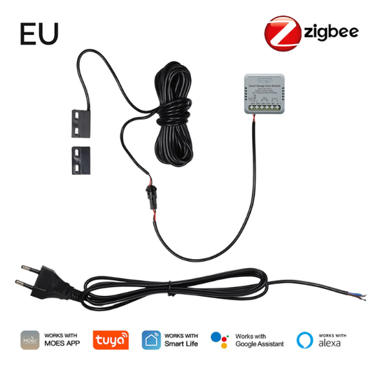 Módulo Controlador de Porta de Garagem ZigBee Compatível com Tuya/Smart Life