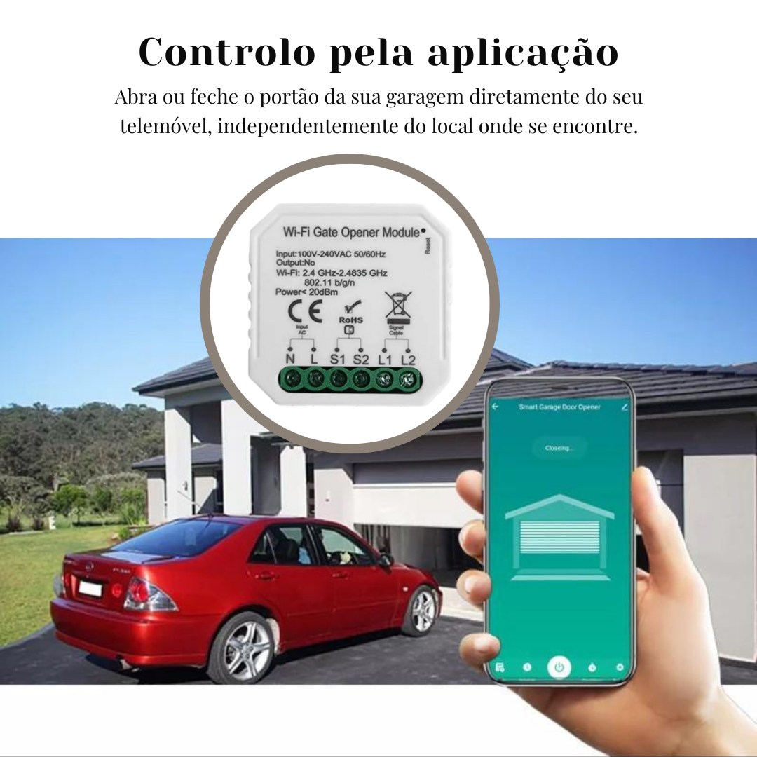 Módulo de puerta inteligente - Wi-Fi Tuya/Smartlife para motores de puerta