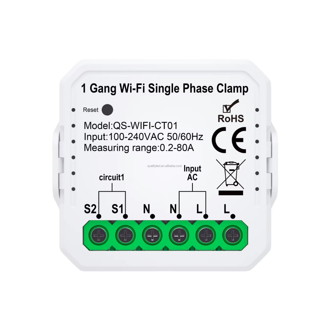Contador de consumo monofásico - Wi-Fi - Tuya / Smartlife