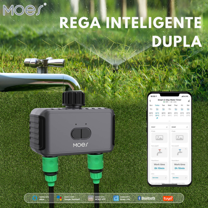 Regadera inteligente con Bluetooth dual - Moes - Tuya / Smart Life