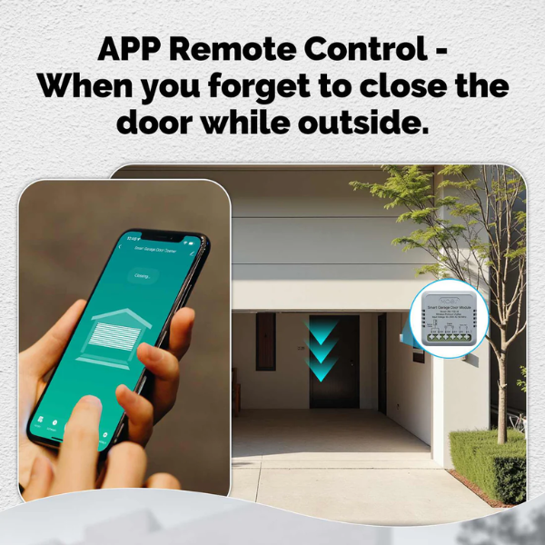Módulo Controlador de Porta de Garagem ZigBee Compatível com Tuya/Smart Life