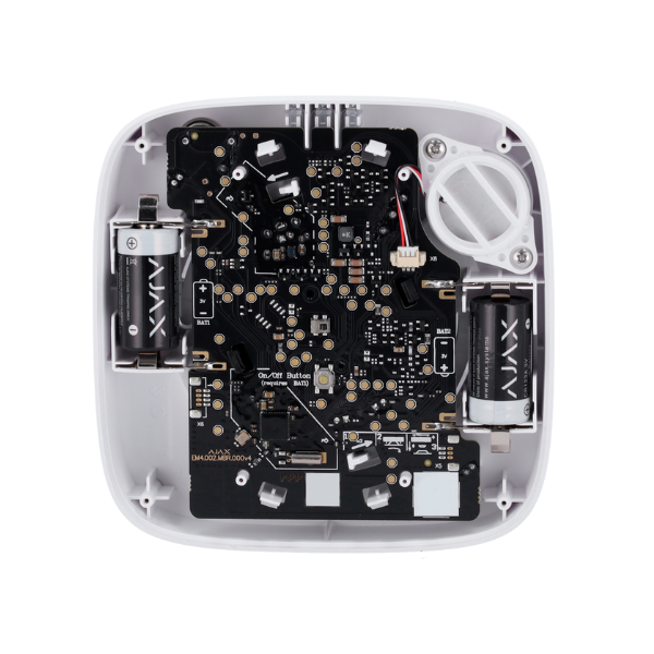 Detector de humo inalámbrico de 868 MHz con sensor de temperatura y sirena, color blanco - Ajax