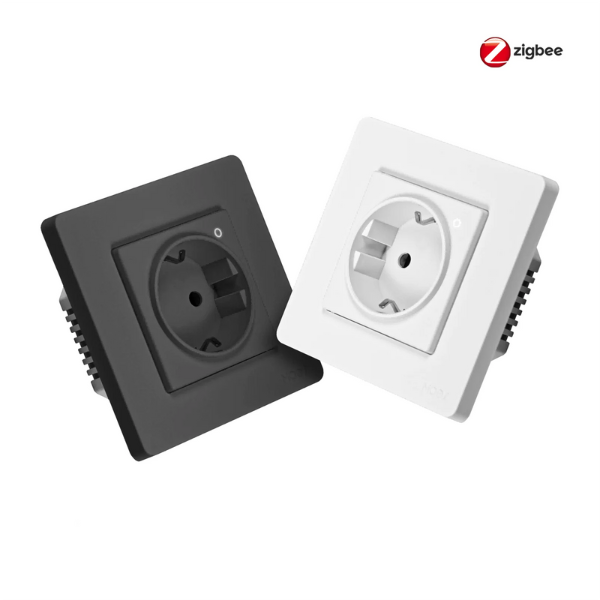 Tomada Inteligente Zigbee Star Ring com Monitorização de Energia - Cinzento