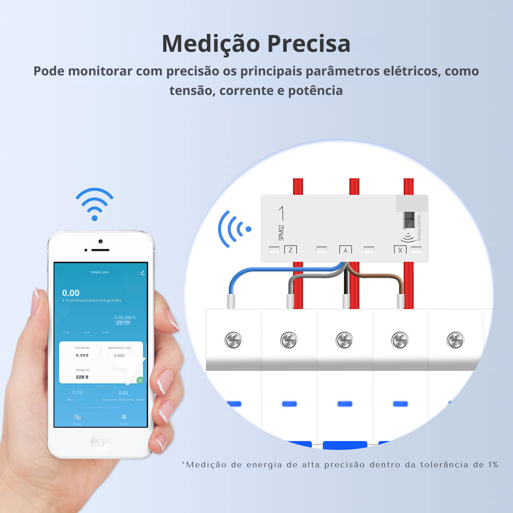 Contador de consumo trifásico - Wi-Fi - Tuya / Smartlife
