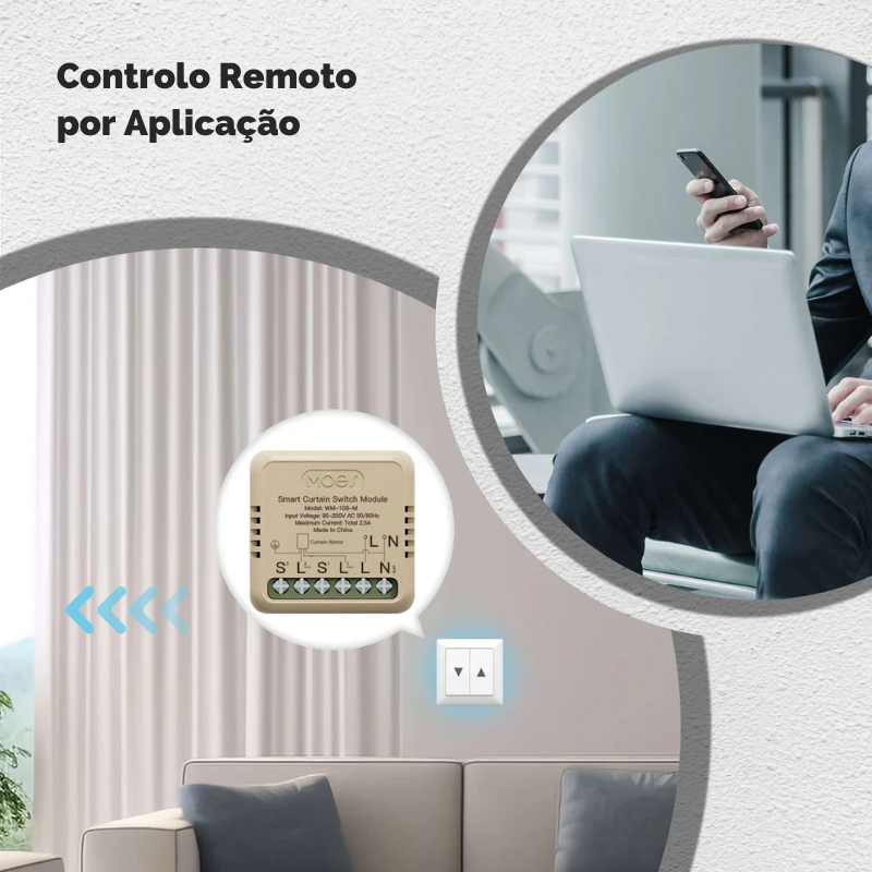 Mini Módulo Estores c/ Percentagem - WiFi - Tuya / Smartlife – Moes