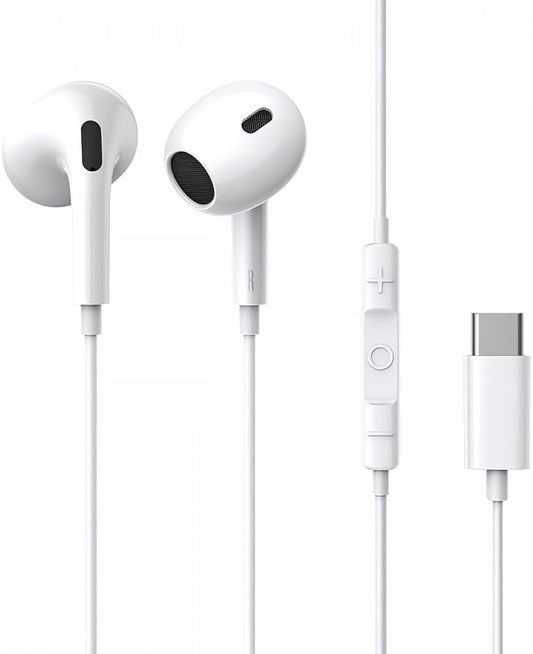 Auscultadores Encok CZ17 Wired Moon White