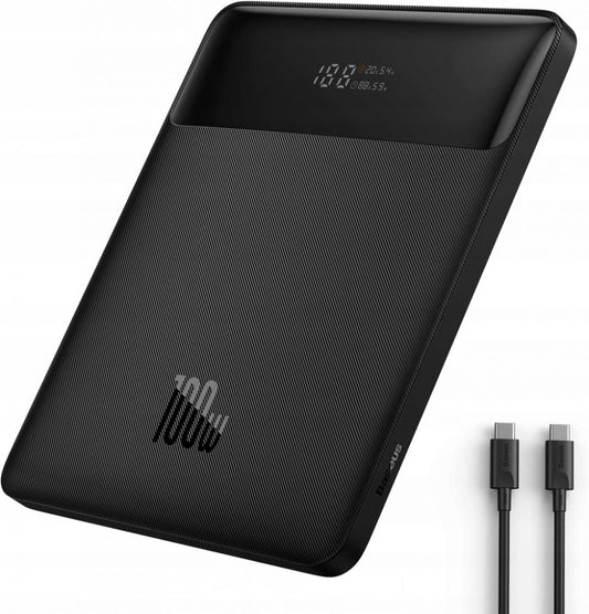 Powerbank Baseus Blade High Power Digital Display Quick Charge 20000Mah 100W Preto