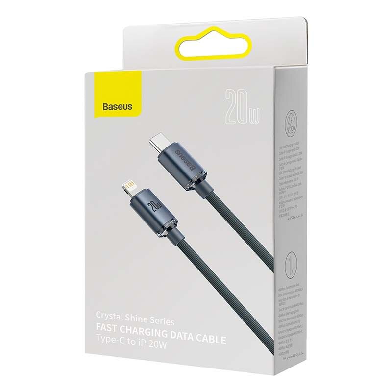 Cabo Crystal Shine Series Fast Charging Data Type-C To Ip 20W 2M Preto