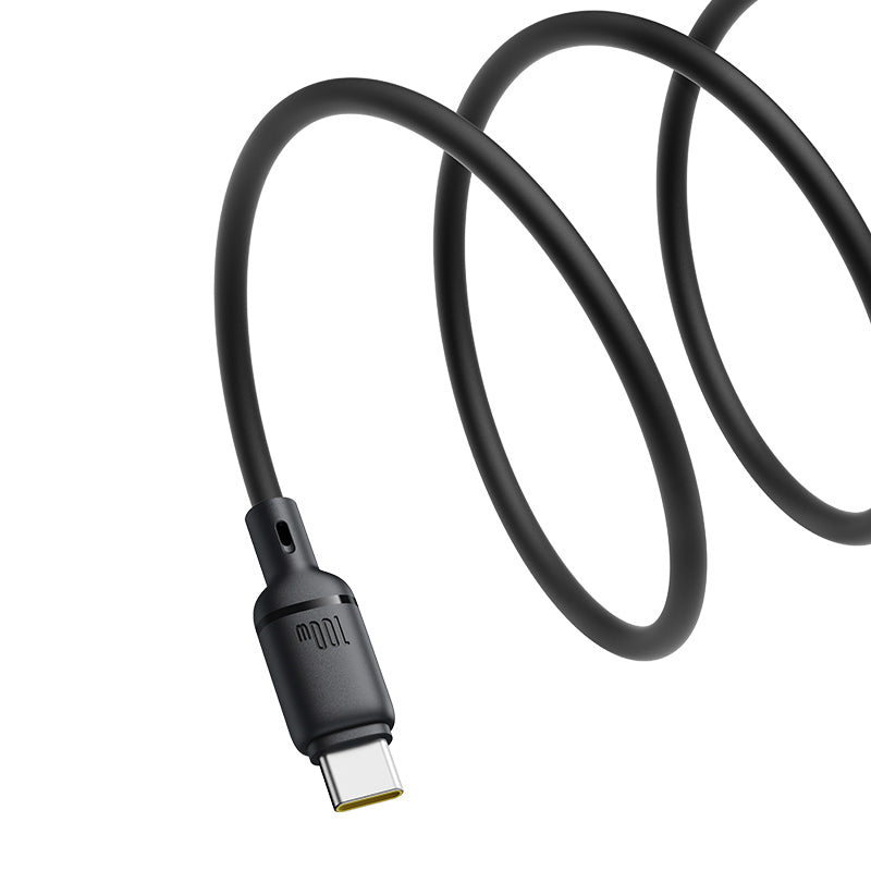 Cabo Silky Series Fast Charging Type-C To Type-C 100W 1M Cluster Preto