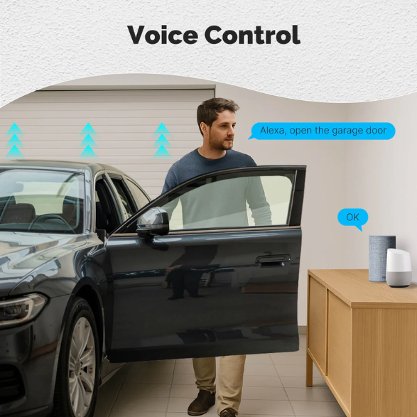 Módulo Controlador de Porta de Garagem ZigBee Compatível com Tuya/Smart Life