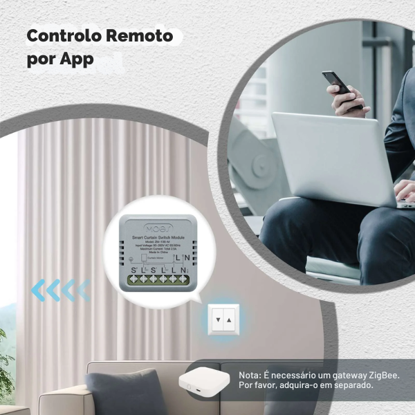 Mini módulo para persianas Zigbee 3.0 con porcentaje Tuya/Smartlife