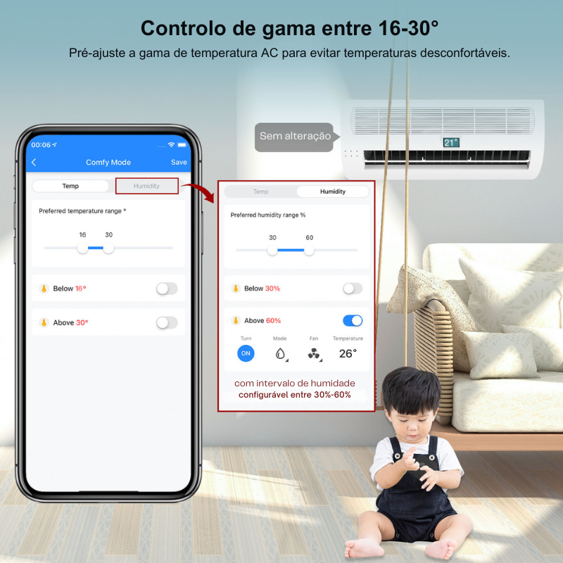Termostato infrarrojo inteligente para aire acondicionado - Tuya / Smartlife 