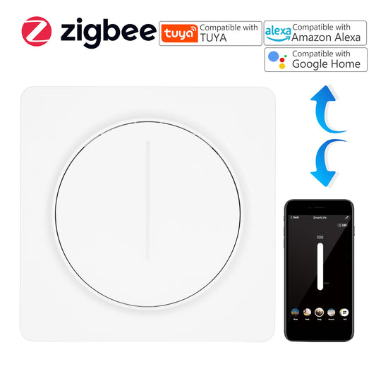 Interruptor Zigbee Dimmer Hibrido (Físico + Toque) Moes - Tuya / Smartlife
