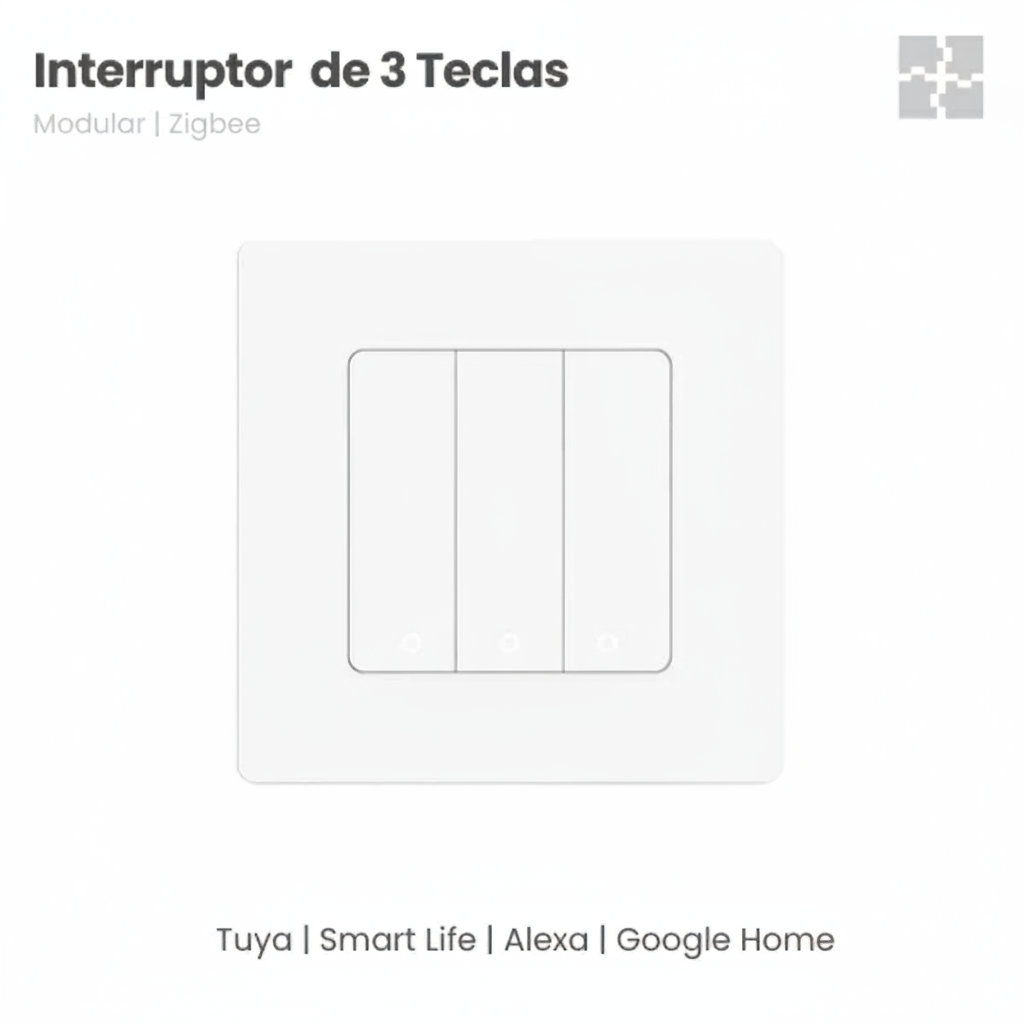 Interruptor Star Ring Zigbee 3.0 - 3 Gang - Branco