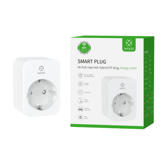 Tomada Inteligente Woox com Monitorização de Consumo Tuya / SmartLife