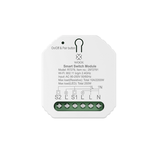 Módulo de Luzes Wi-Fi Duplo (2 gang) - Woox