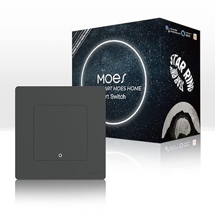 Interruptor Star Ring Zigbee 3.0 Moes - 1 Gang - Cinzento