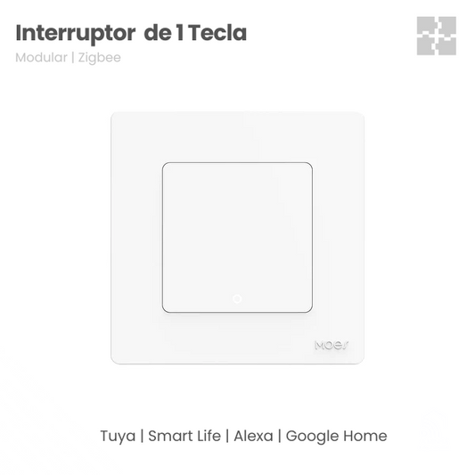 Interruptor Star Ring Zigbee 3.0 Moes - 1 Gang - Branco