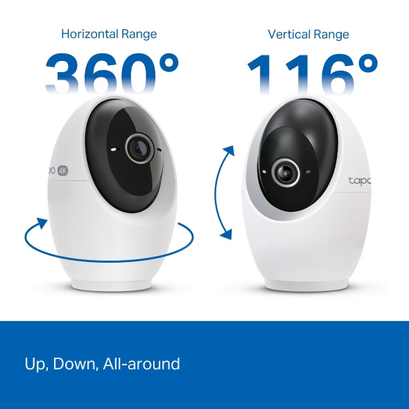 Câmara Wi-Fi Inteligente Tapo C260 – Monitorização 360° com IA e Deteção de Movimento